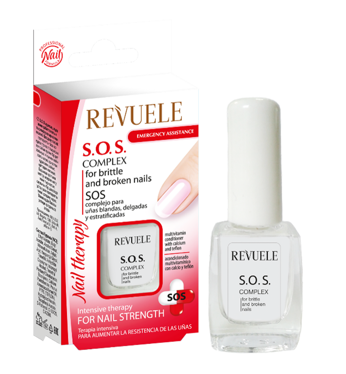 REVUELE NAIL THERAPY SOS-Komplex für brüchige und gebrochene Nägel 10 ml