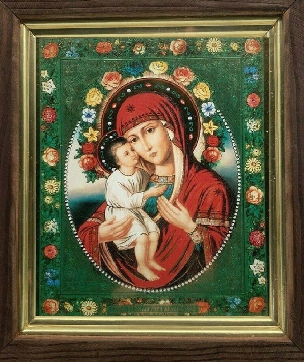 Ikone Gottesmutter Zhirowizkaja Жировицкая, 21x 18 x 3cm