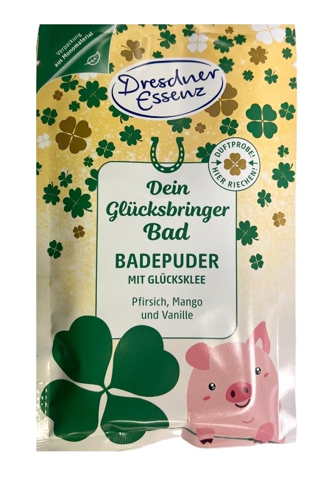 6x DRESDNER ESSENZ Badepuder Glücksbringer Wellness Pflegebad 6x60g