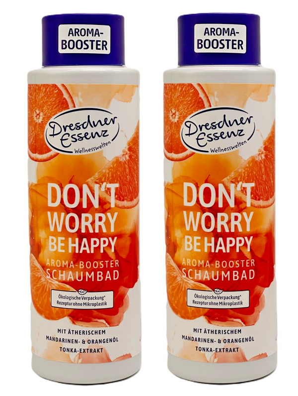2-er Pack Dresdner Essenz Aroma Booster Schaumbad Don't Worry Be Happy 2x500ml