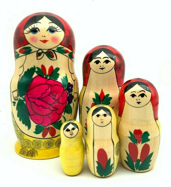 Matroschka 5tlg. Semenov  traditionelle Motiv  18 cm (4