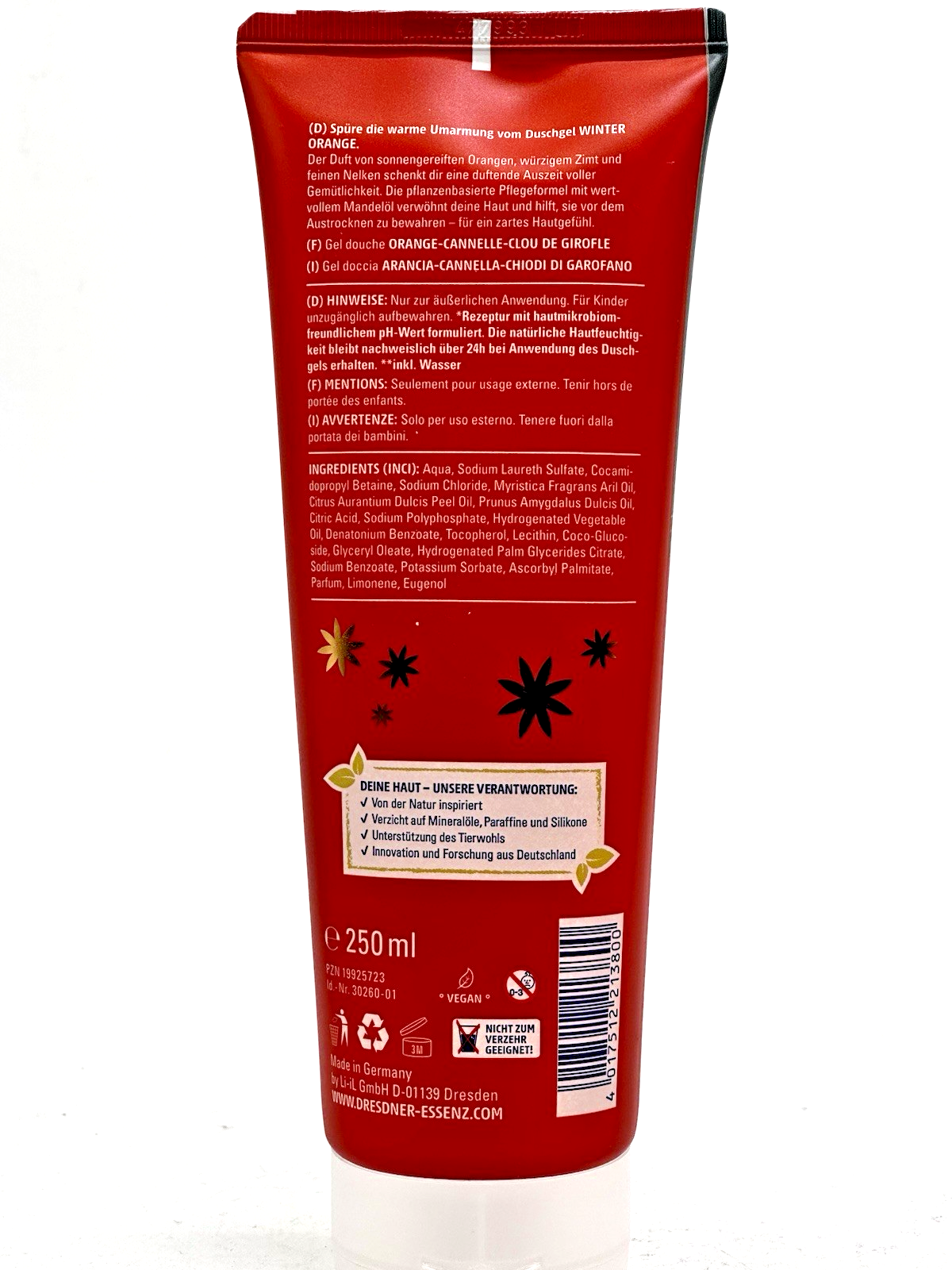 2er Pack Dresdner Essenz  Pflegendes Duschgel Winter Orange, 2x 250ml