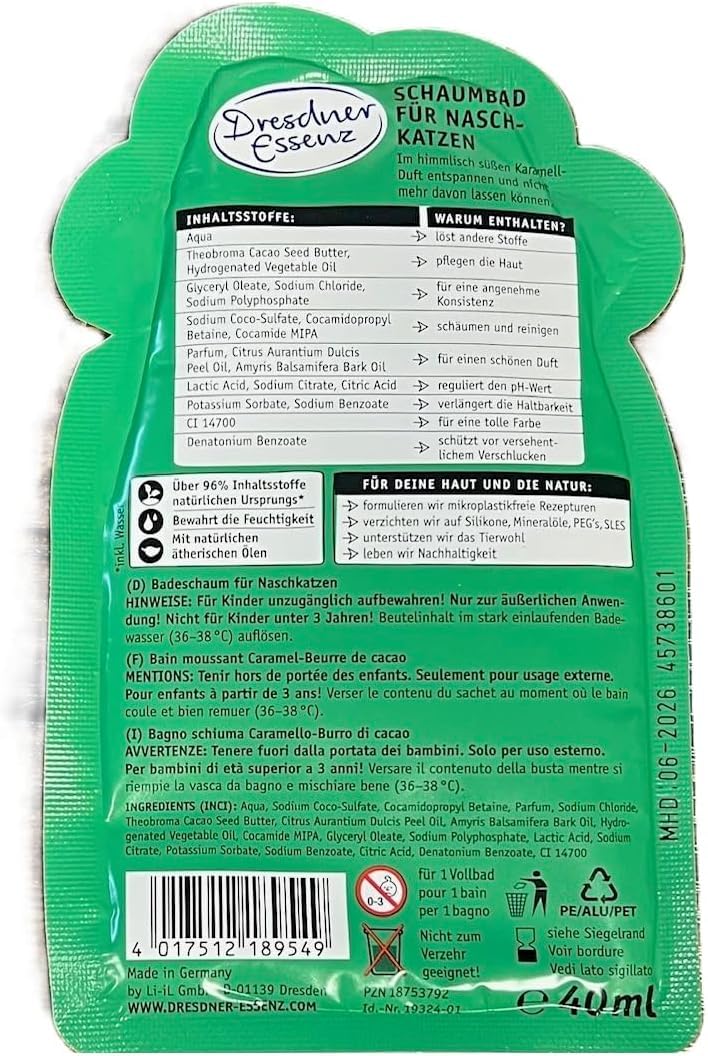 12er Pack Dresdner Essenz Schaumbad Living the sweet Life 12x 40ml