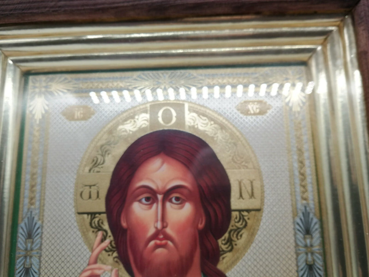 Ikone Jesus Christus  икона в киоте Икона "Господь Вседержитель"25 x 22 x3cm
