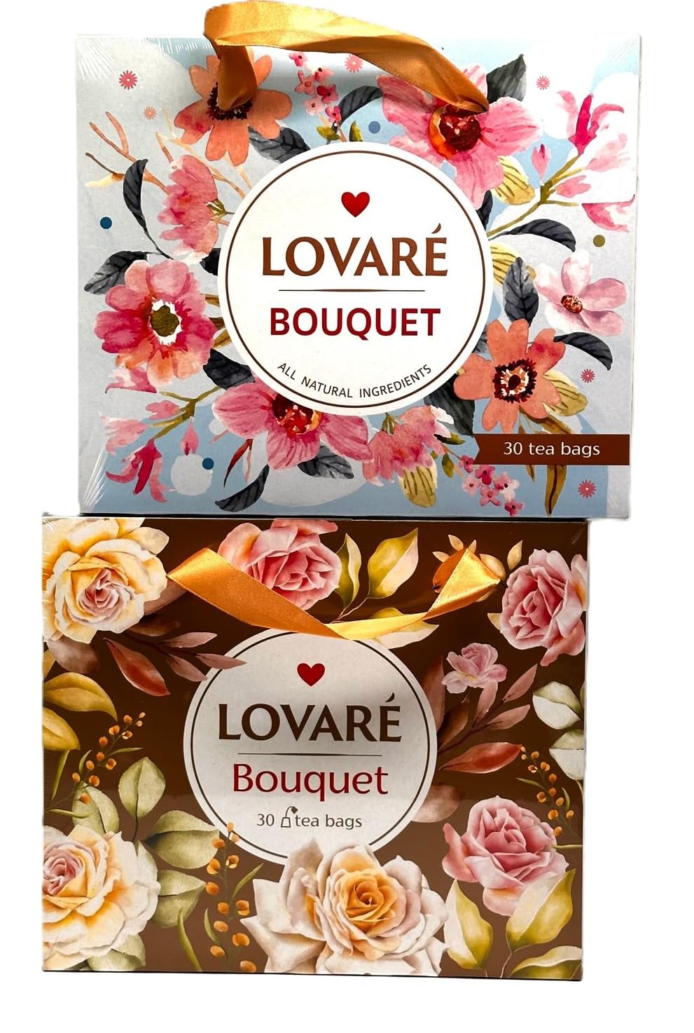 2er Geschenk Set Tee-Sortiment Lovare BOUQET 2x 30 Tee Beutel, 120g (2x 60g)
