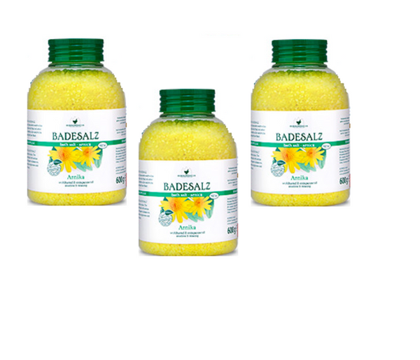 Herbamedicus Badesalz mit Arnika regenerierend, 3x 575g