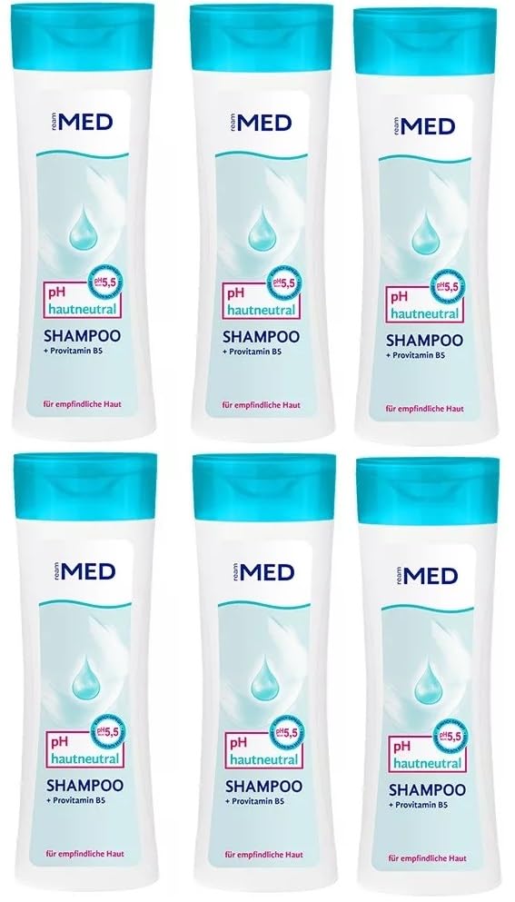 6er Pack Ream MED Shampoo pH hautneutral mit Provitamin B5 6 x 300ml