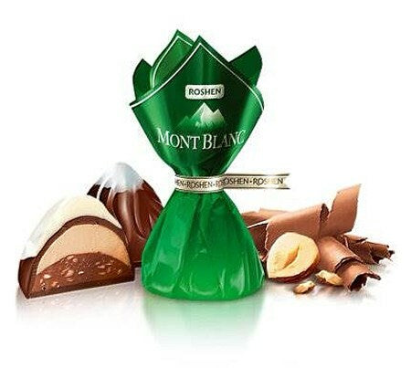 Roshen Pralinen Montblanc gehackte Haselnus Krem-Praline 0,5 kg