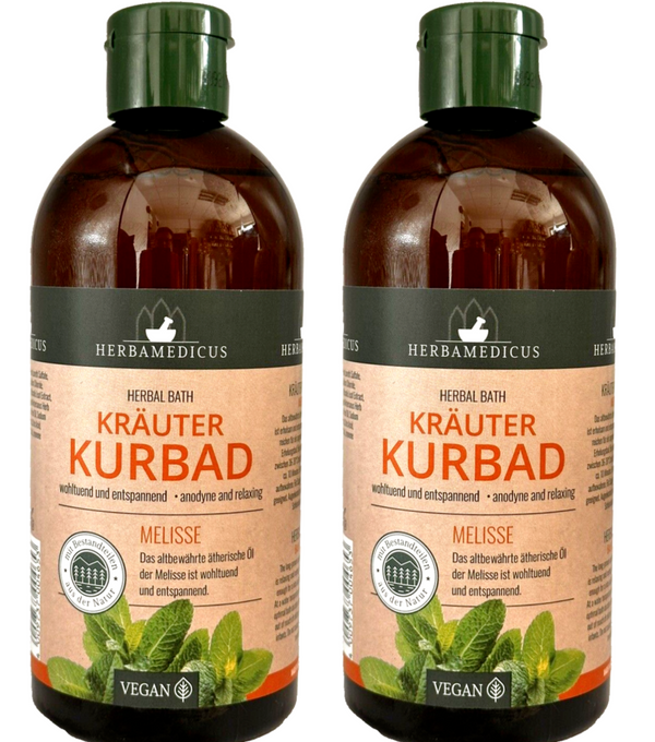 Herbamedicus  Kräuterbad Kurbad Melisse Badezusatz  2x 500ml