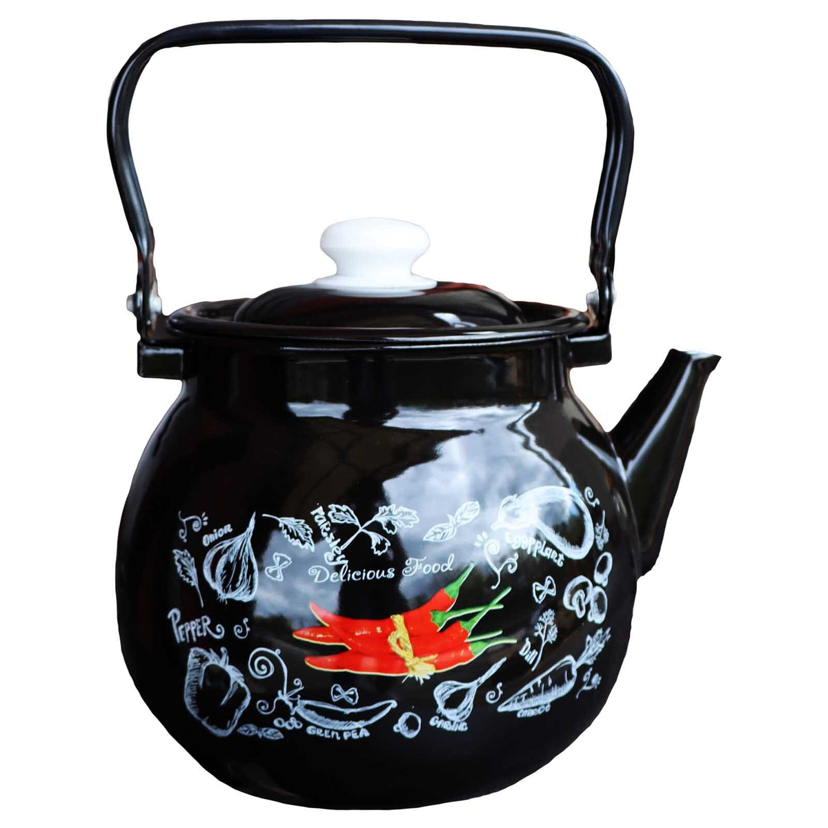 Wasserkocher Wasserkessel Emaille 3,5 L Vintage neu Garten Camping