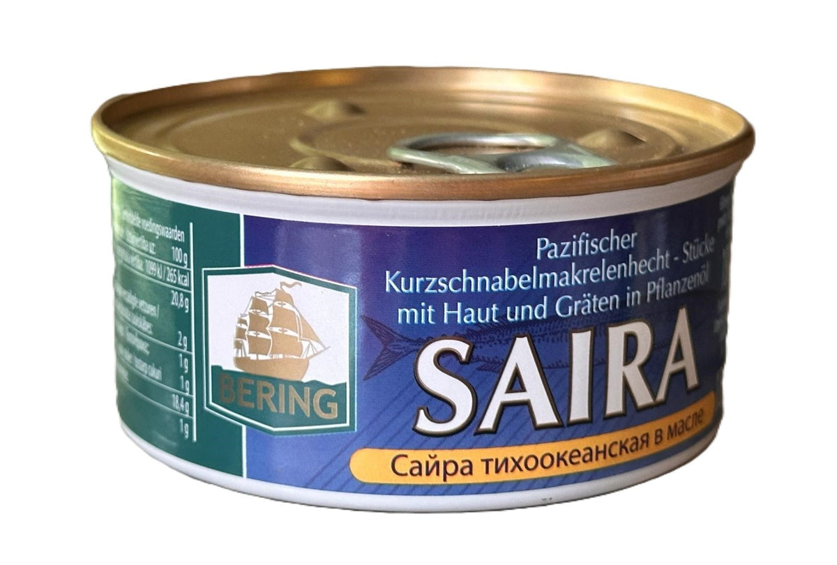 4× Saira Makrelenhecht im Öl – Fischkonserven je 180 g (Abtropfgewicht 126 g)