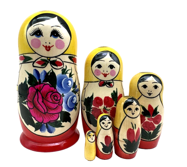 Matroschka 6tlg. Semenov  traditionelle Motiv, 15 cm