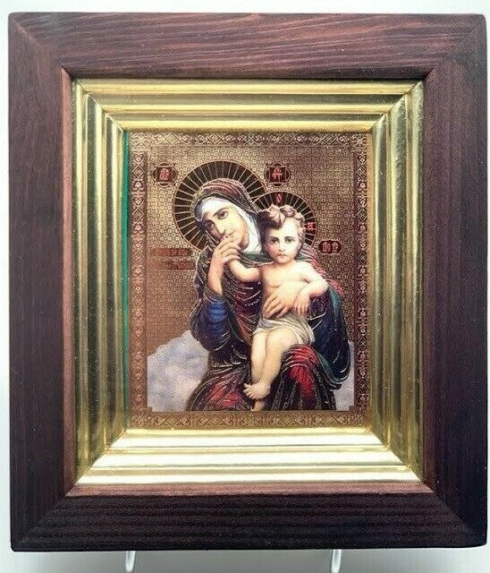 Ikone GM Gottes Mutter Otrada i Uteschenie Отрада и Утешение Ватопедская,17x19cm