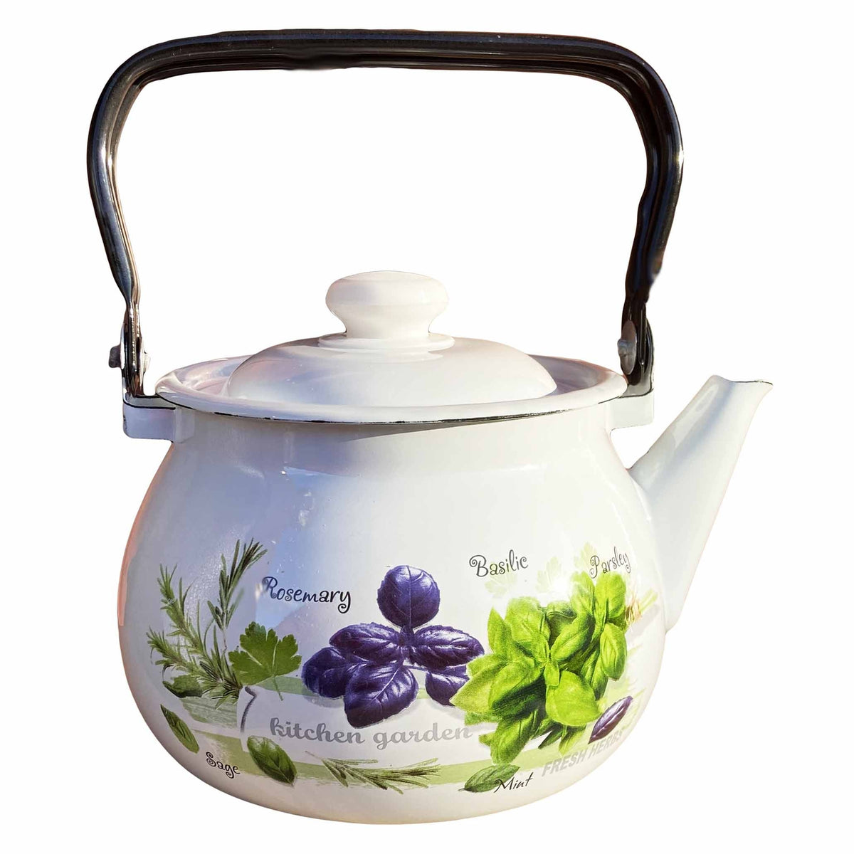 Wasserkocher Wasserkessel Emaille 3,5 L Vintage neu Garten Camping