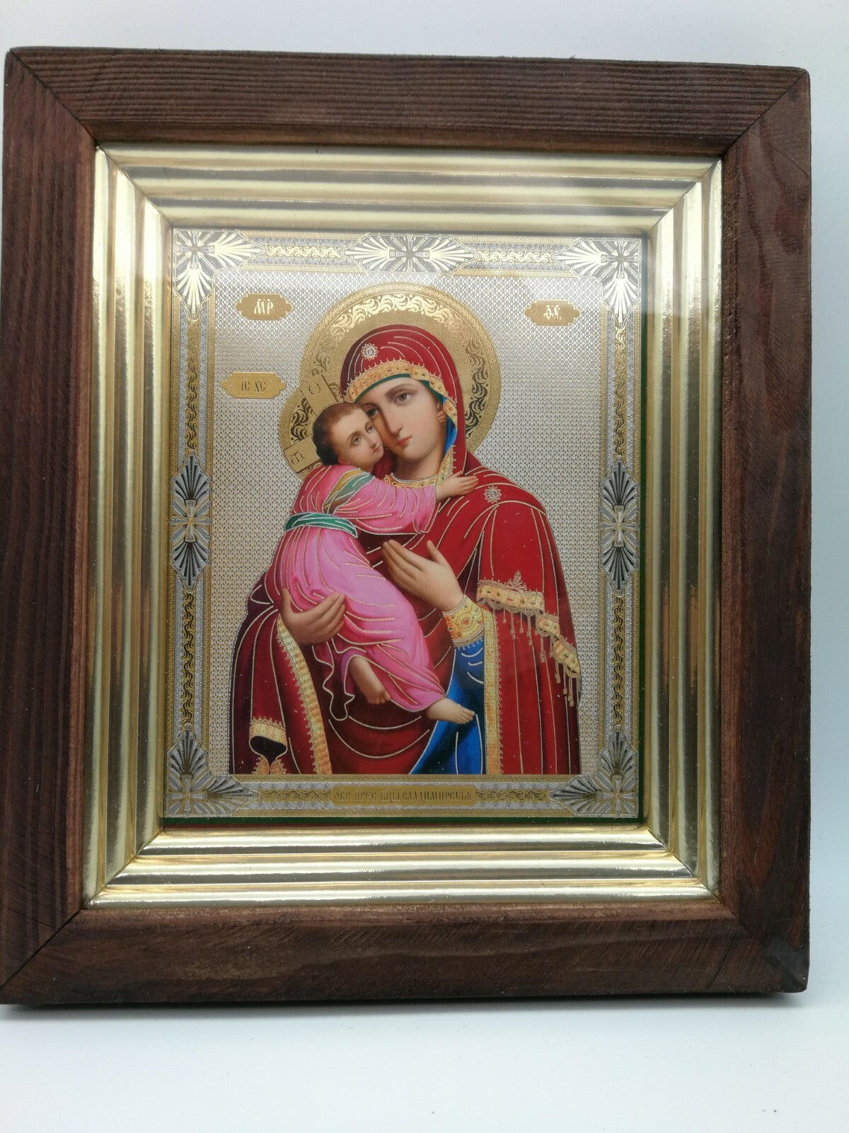 Ikone Gottesmutter Wladimirskaja  GM von Wladimir, 25x 22 x 3 cm
