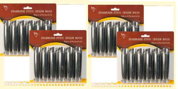 4 x 6er-Set Backform Cremmrollen Rollen Hörnchen  Trubotschki L 12,5 D 2,5 cm