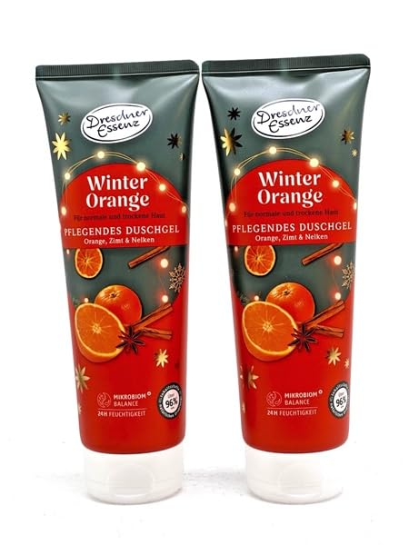2er Pack Dresdner Essenz  Pflegendes Duschgel Winter Orange, 2x 250ml