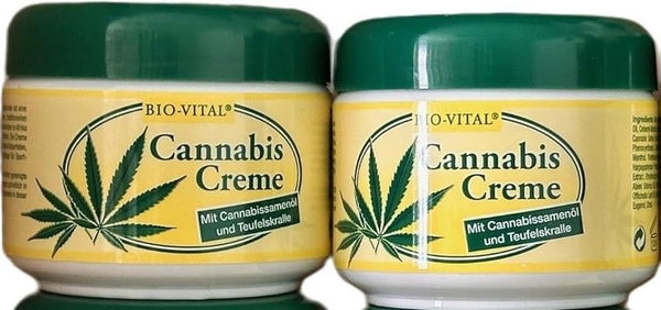 Bio-Vital Cannabis Creme Teufelskralle Körper Hanf Creme, 2x125ml