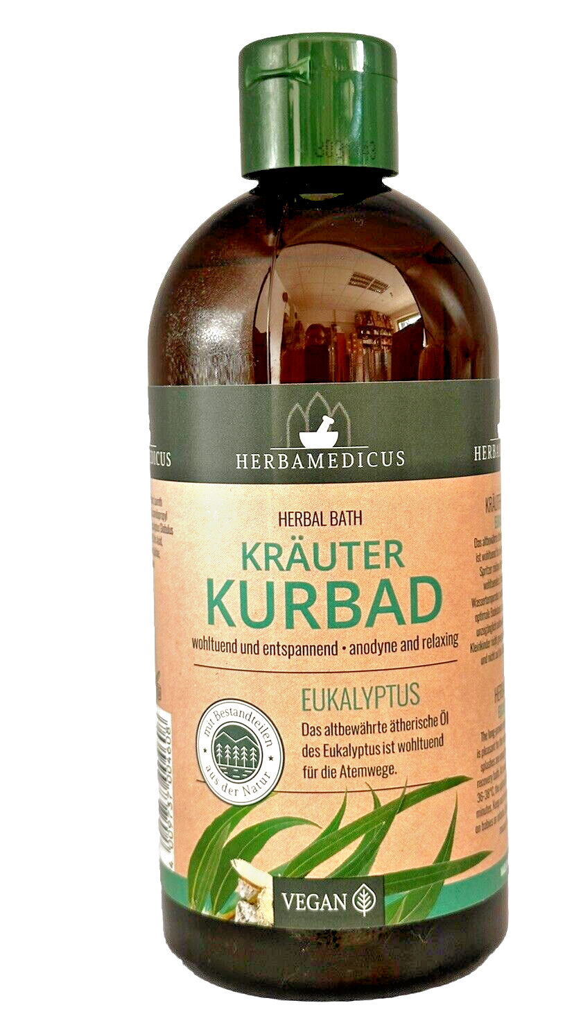 Herbamedicus  Kräuterbad Eukalyptus Kurbad ätherische Öl, 2x 500ml