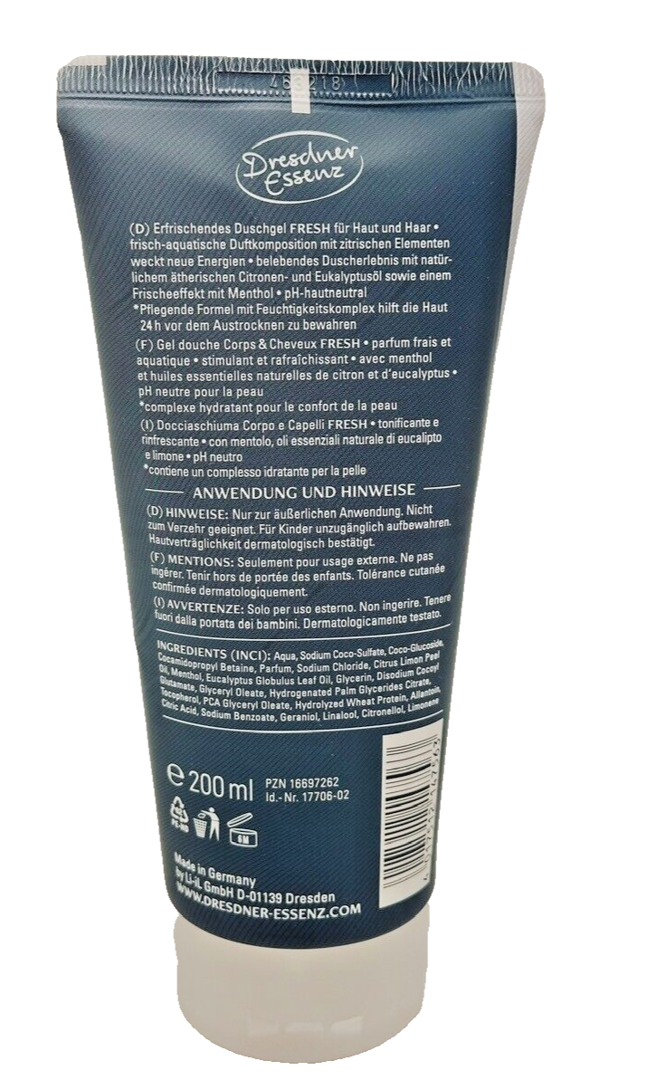 2er Pack Dresdner Essenz Duschgel & Shampoo Men's Choice Fresh 2 x 200 ml
