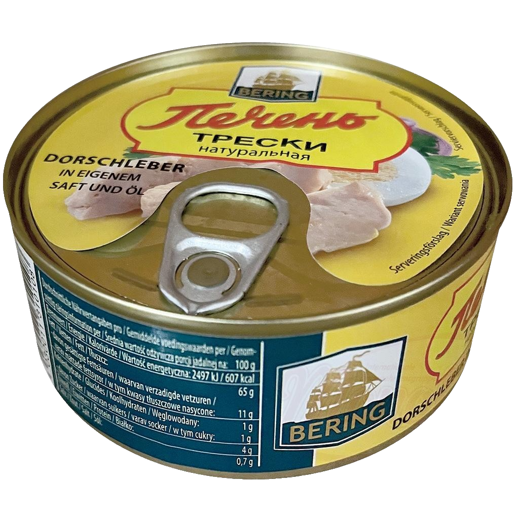 3x BERING Dorschleber in eigenem Sagt & Öl,  3 Dosen je 230g