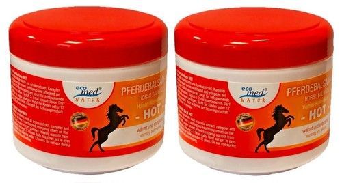 eco med NATUR Pferdebalsam HOT Pferde Horse Balsam Gel wärmt entspannt, 2x 500ml