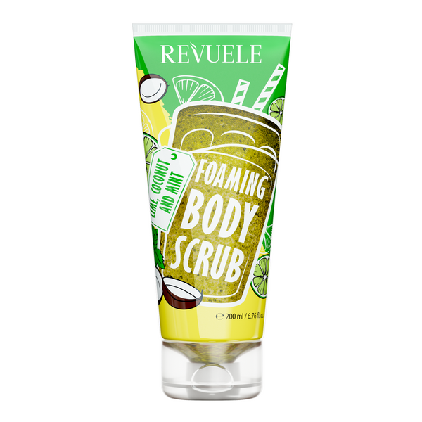 REVUELE SCHÄUMENDES KÖRPERPEELING Limette Kokosnuss und Minze 200 ml