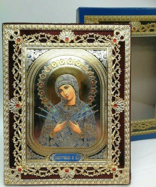 Ikone GM Siebenpfeilige Holz Samt Ständer Kartonbox  18x 23cm