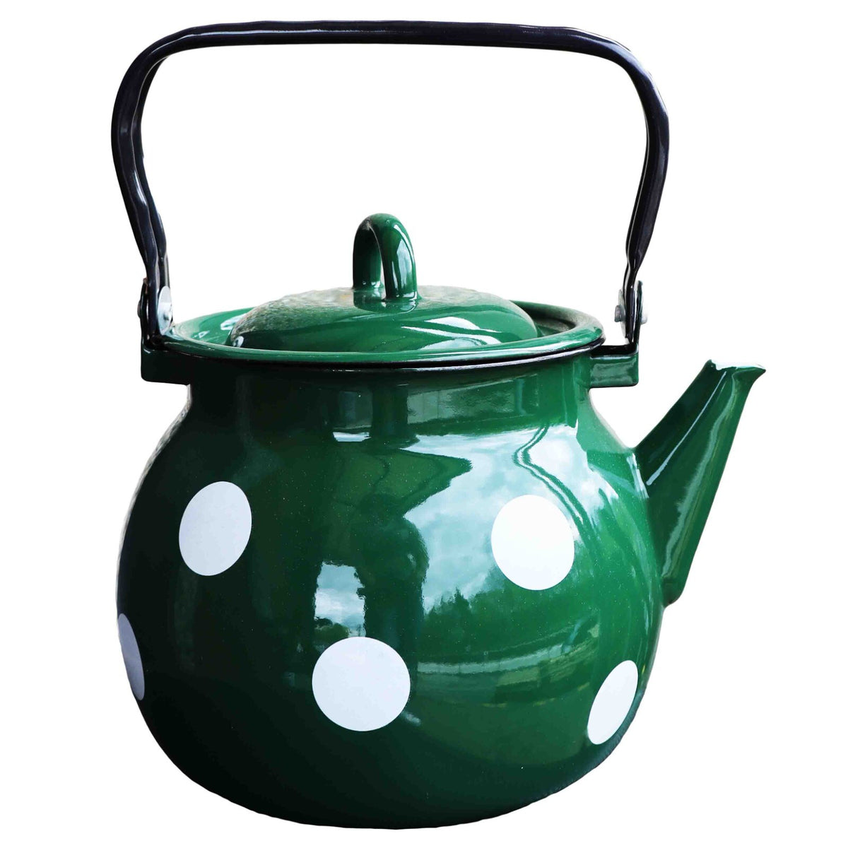Wasserkocher Wasserkessel Emaille 3,5 L Vintage neu Garten Camping