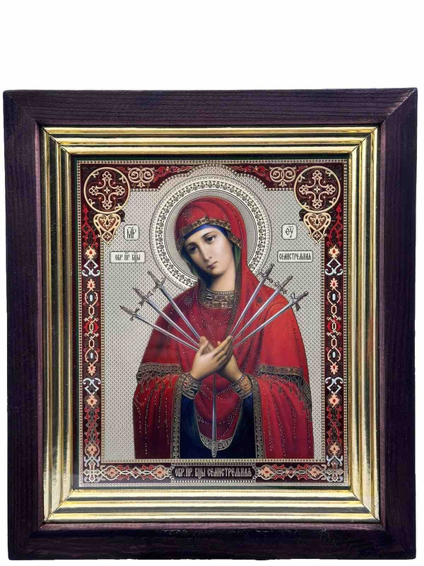 Ikone GM Siebenpfeilige Semistrelnaja Умягчение злых сердец 27x31cm