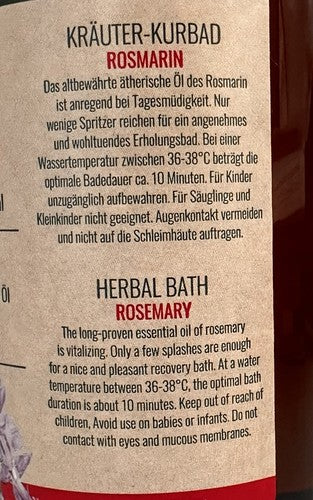 Herbamedicus  Kräuterbad Rosmarin Kurbad entspannende, 2x 500ml