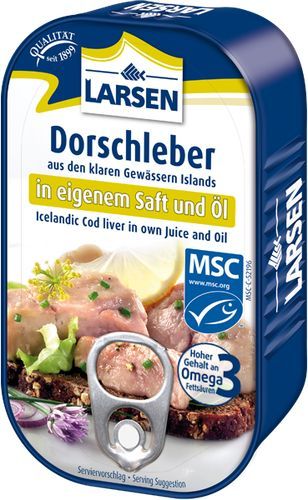 10x LARSEN Dorschleber in eigenem Saft & Öl  10x 121g