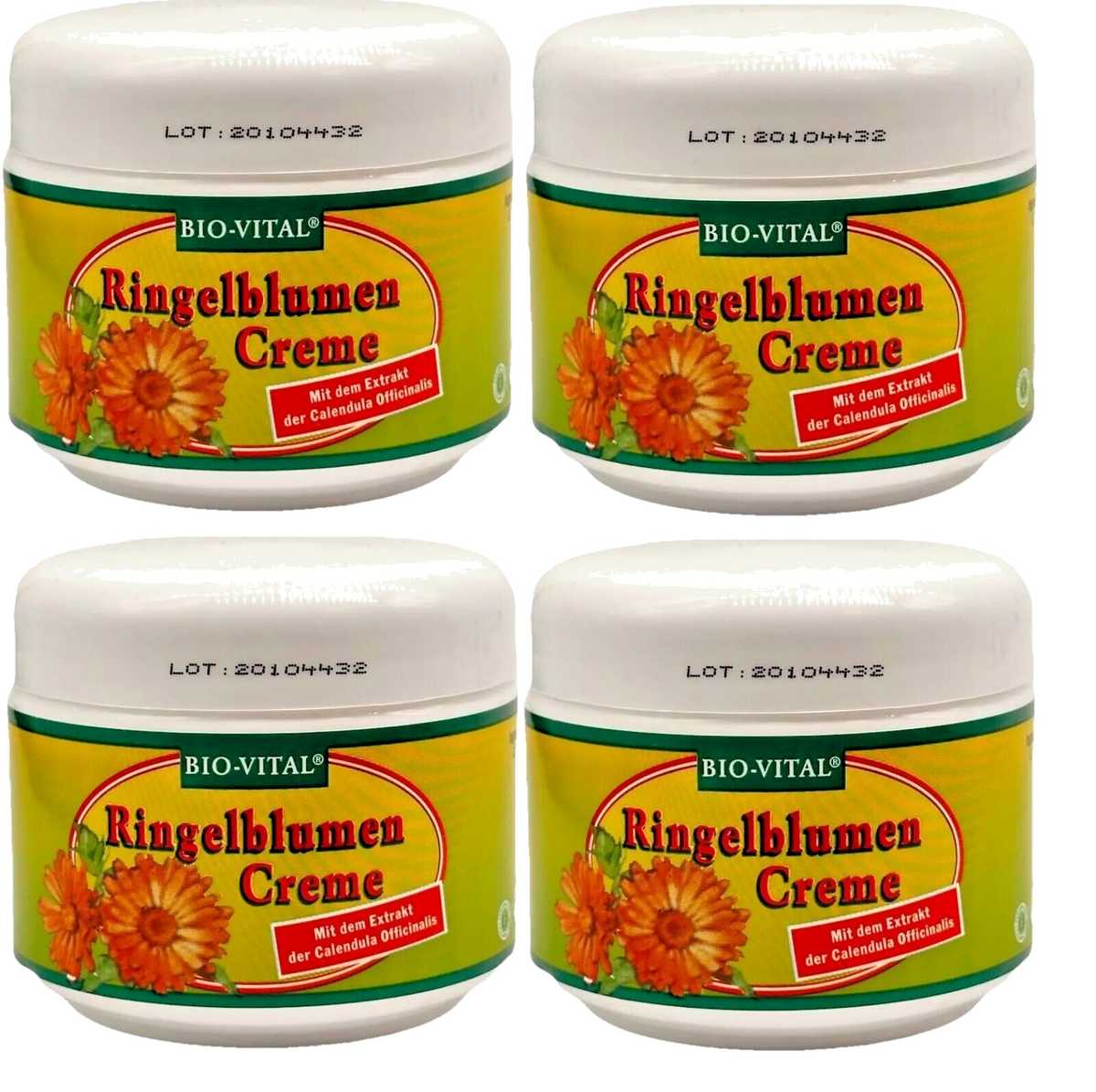 BIO-VITAL Ringelblumen Creme gut spreitende Öle Calendula 4x 125 ml