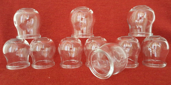 12 x Schröpfgläser Glas Feuer Schröpfen Gläser Banki D40 H50mm