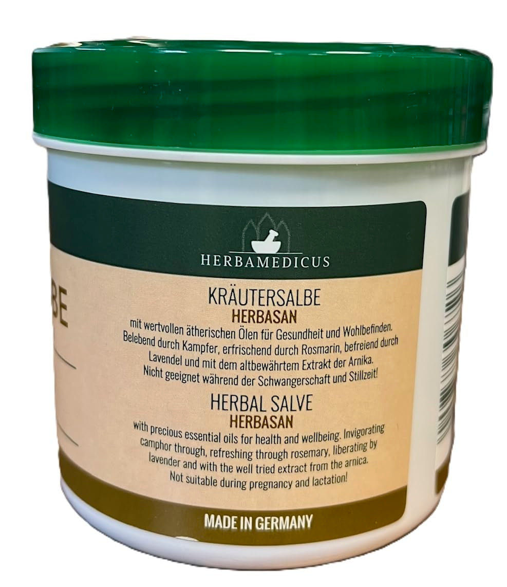 2er Pack. Herbamedicus Herbasan Kräutersalbe Kampfer Rosmarin, 2 x 250 ml
