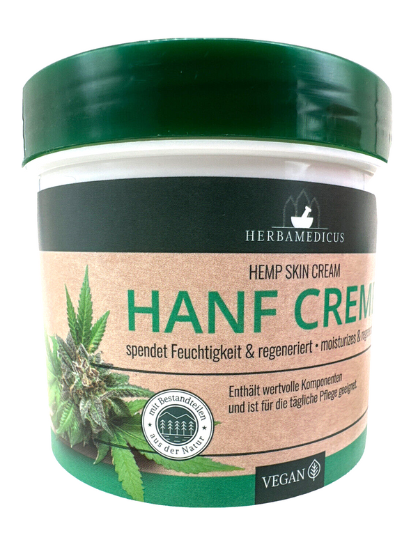 Herbamedicus Hanf Creme tägliche Pflege Vegan 250ml