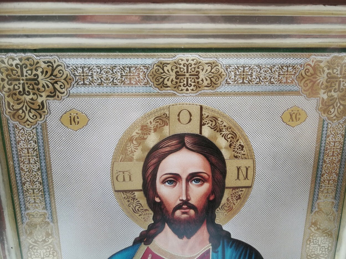 Ikone Jesus Christus  икона в киоте Икона Господь Вседержитель 28 x 24cm