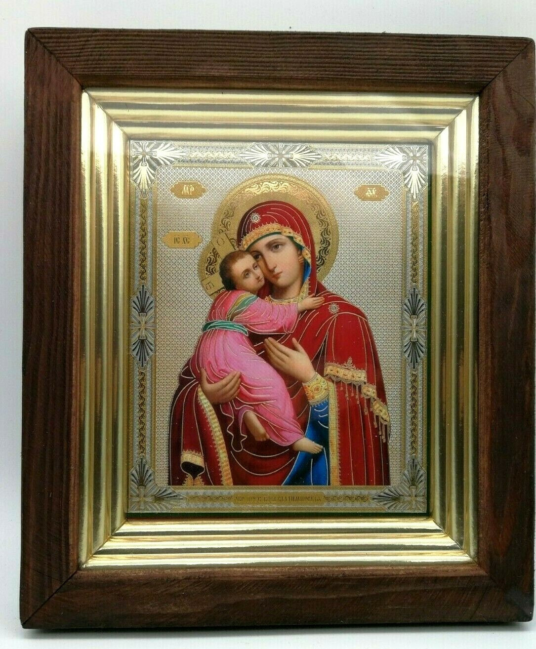 Ikone Gottesmutter Wladimirskaja  GM von Wladimir, 25x 22 x 3 cm