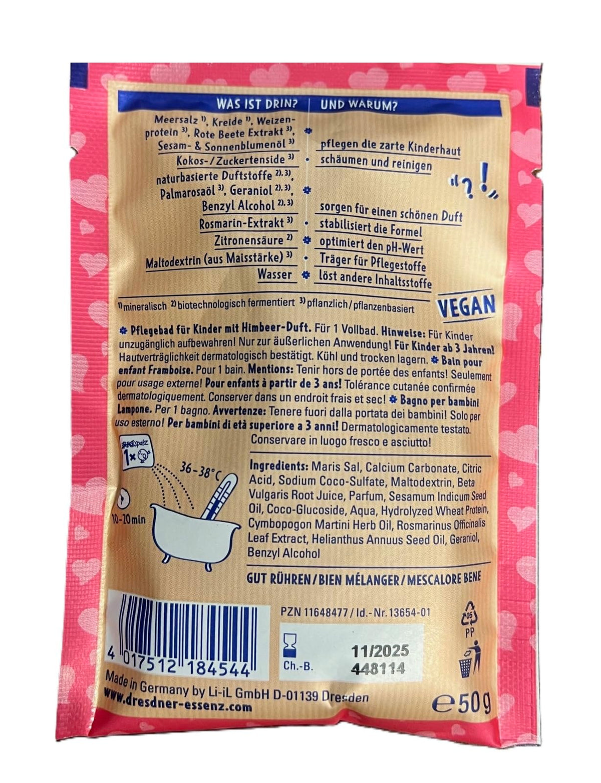 6er Pack Dresdner Essenz Dreckspatz Pflegebad Hab dich lieb 6 x 50g