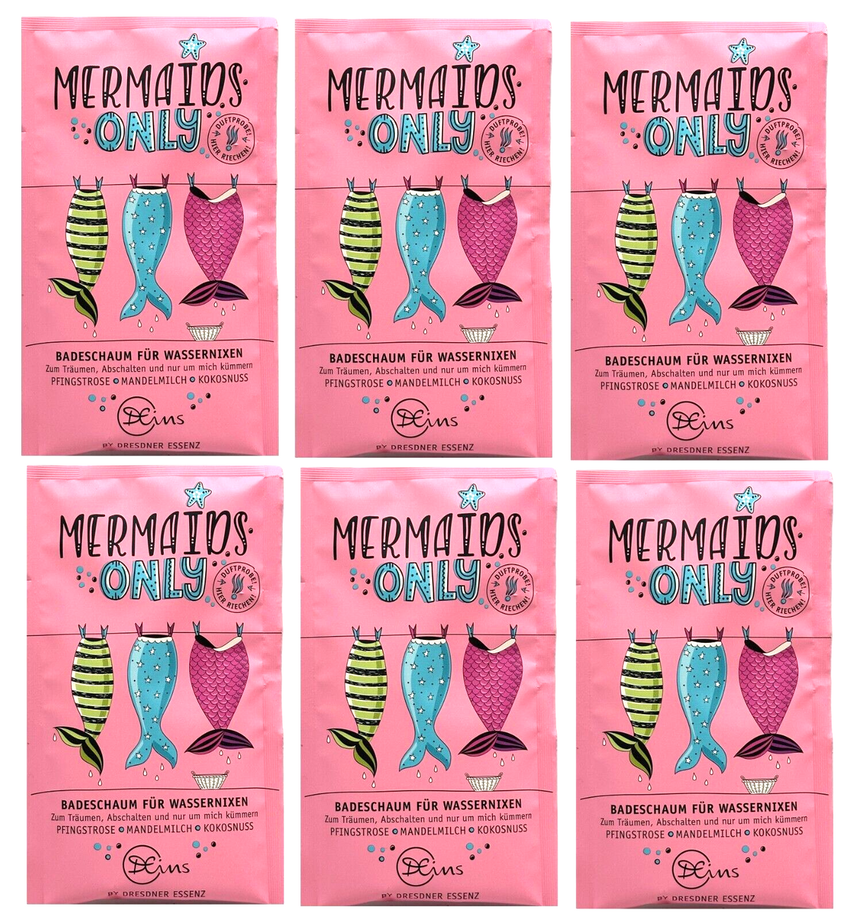 6er Pack Dresdner Essenz Badeschaum Mermaidsonly Badeschaum f. Wassernixen 6x 60