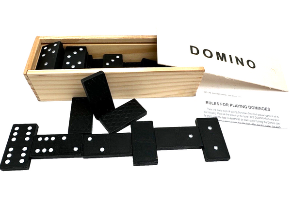 Russische Spiel Domino Tischspiel Weiß in Bambusbox Игра Домино