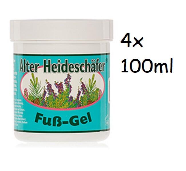 4x Alter Heideschäfer  Fuß-Gel erfrischt und belebt, 4x 100ml